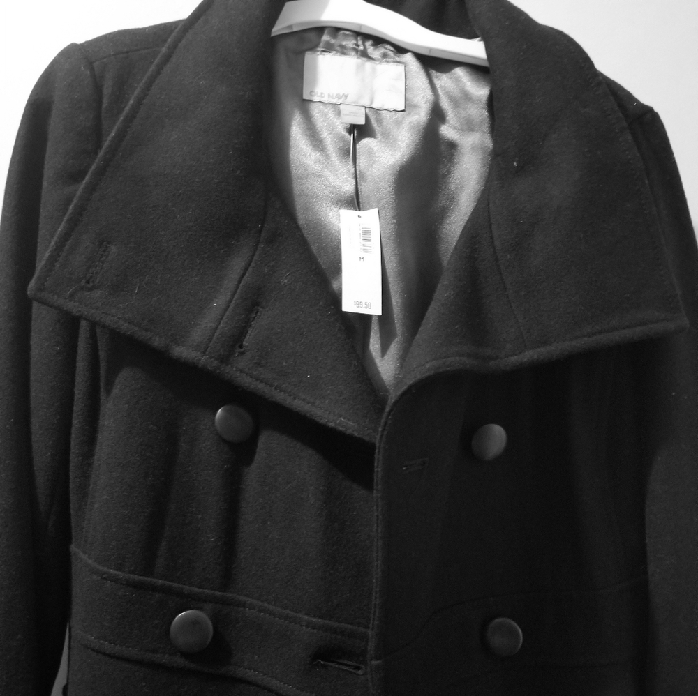 Long style peacoat black